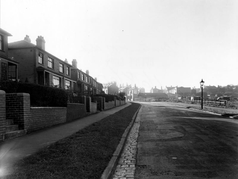 Looking south along Wesley Street in October 1949.