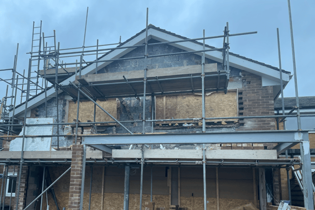 "Part of the structure was left unsafe during demolition...leaving our home uninhabitable"