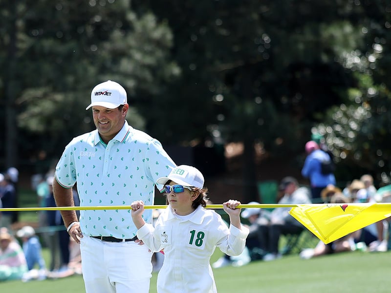 Patrick Reed of the United States and his son Barrett Reed.