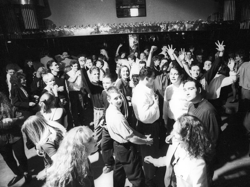 Clubbers at a Leeds nightclub in December 1991