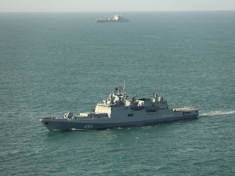 RFA Tideforce monitors RFN Admiral Grigorovich
