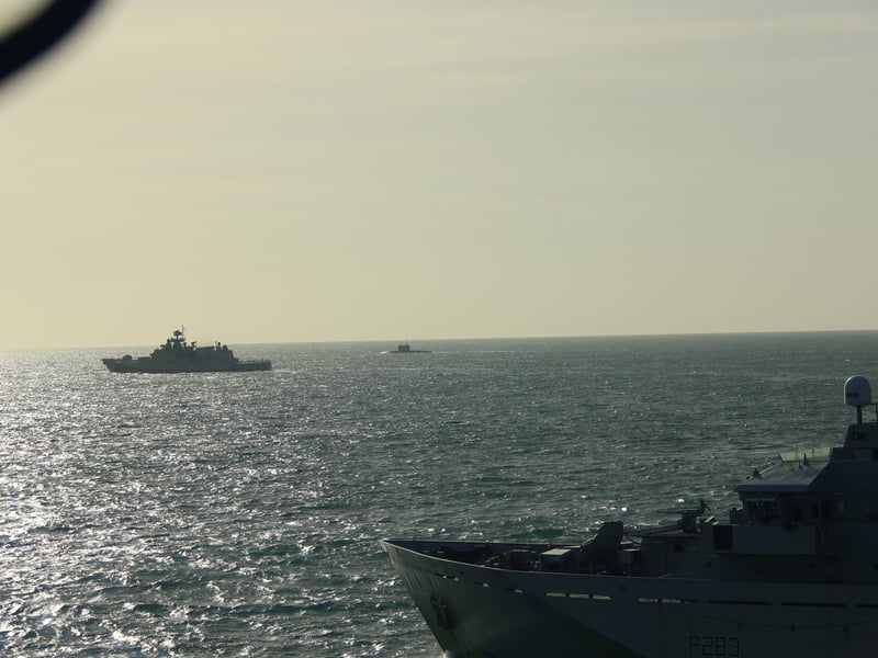 HMS Mersey tracks RFN Admiral Grigorovich and Kilo class Krasnodar1