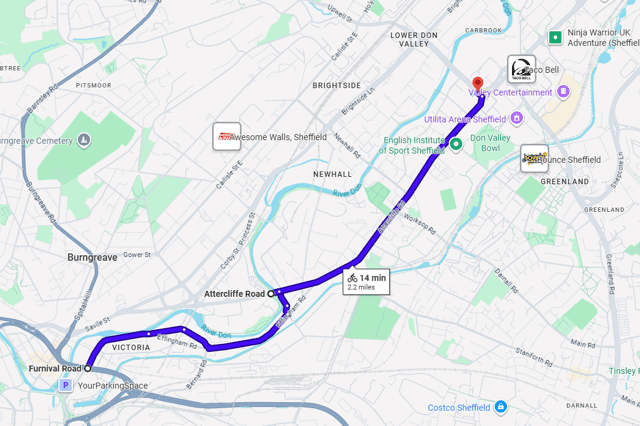 The new bike lane from Furnival Road to the Arena, through Attercliffe, will be two miles long.