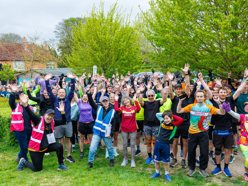 Around 300 runners gathered to complete the 5K and celebrate the 10th anniversary of Fareham parkrun.
