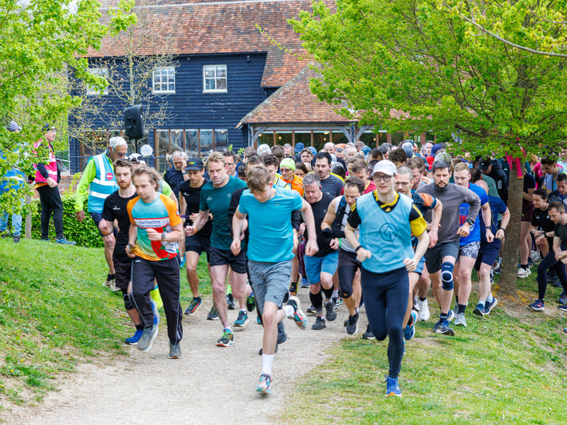 Around 300 runners gathered to complete the 5K and celebrate the 10th anniversary of Fareham parkrun.
