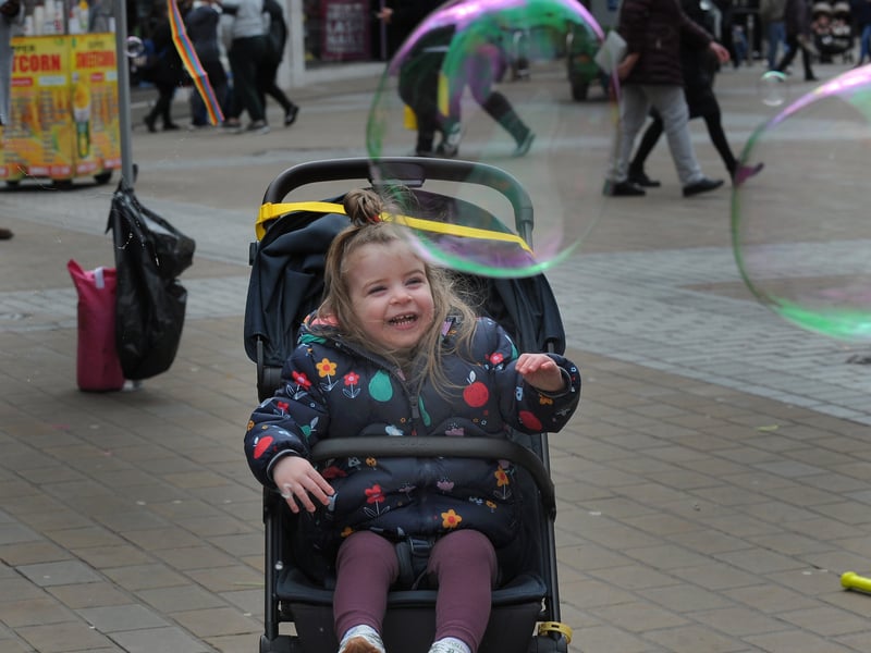 Florence Joyce-Bell of Bramley enjoying the bubbles