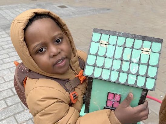  Abike Lawal, aged three of Leeds enjoying his day 