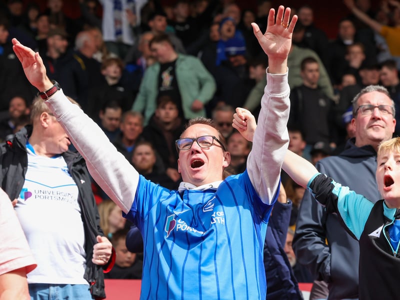 Pompey fans roared their team on to a huge survival victory at promotion-chasing Middlesbrough.