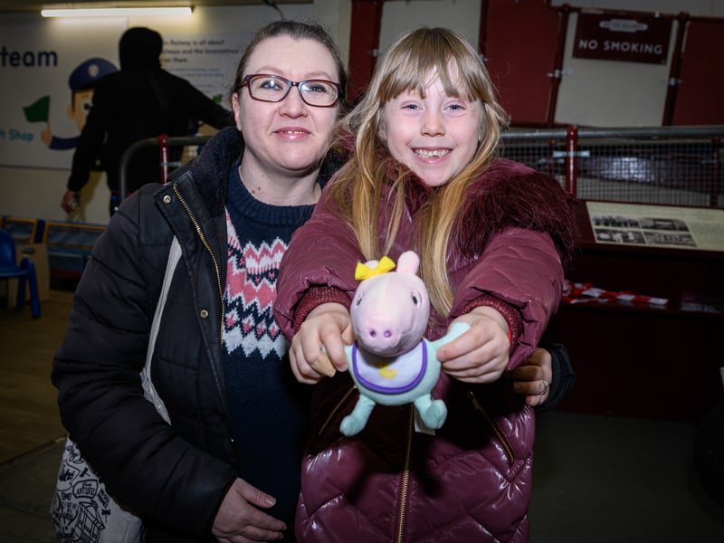 A visitor with her mini Peppa Pig