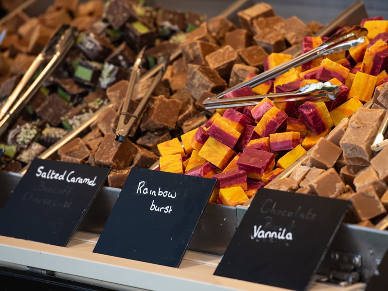 Visitors enjoyed a wide range of food and drink stalls, including colourful artisan fudge.