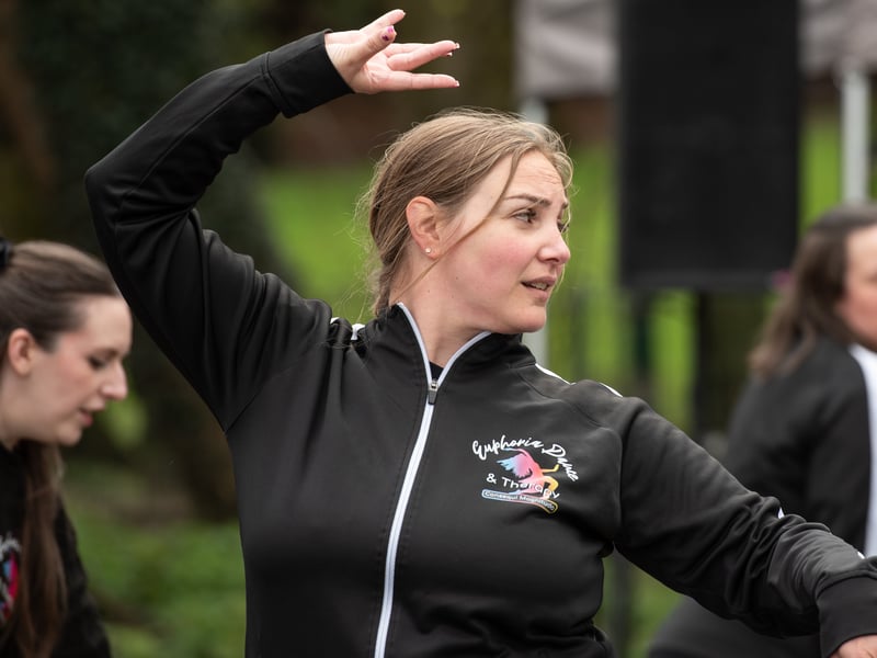 Euphoria Dance Therapy entertained the crowds with lively dance and musical performances.