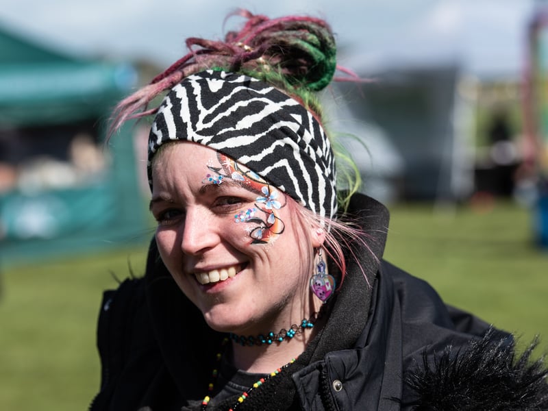 Laura Taylor-Winn offers face painting at NJB’s Colours Station stall.