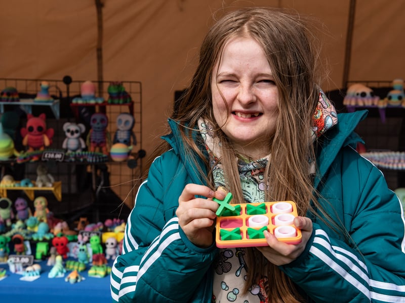 Millie Illingworth, 17, from Preesall, has launched her own business, Crafty Monkeys, creating 3D-printed fidget toys and colourful ornaments.