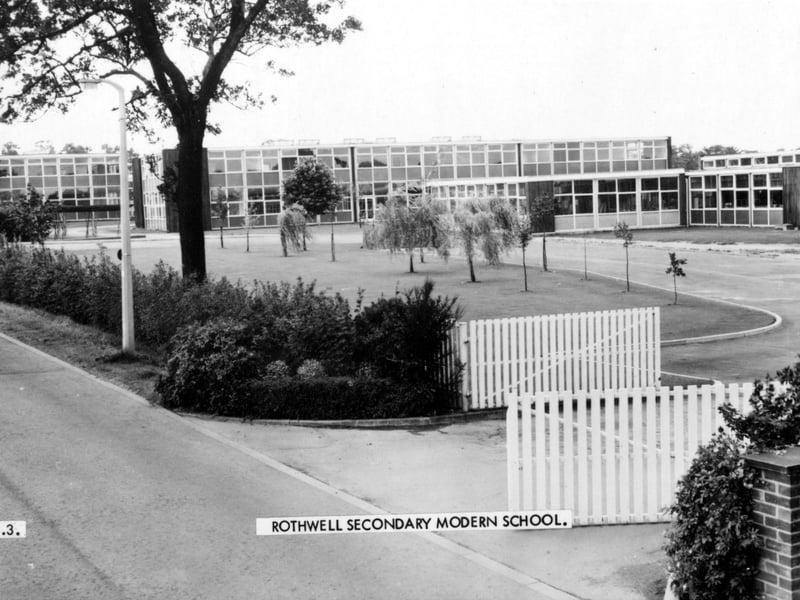 The newly-opened Rothwell Secondary Modern (Royds) School taken from Pennington Lane pictured in  September 1969.
