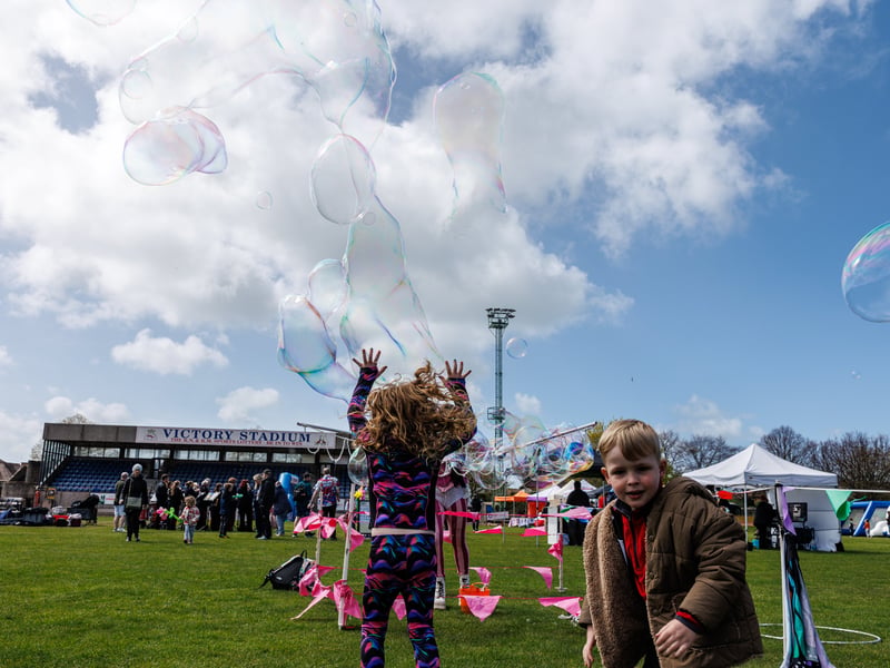 Children having fun at HMS Temaraire