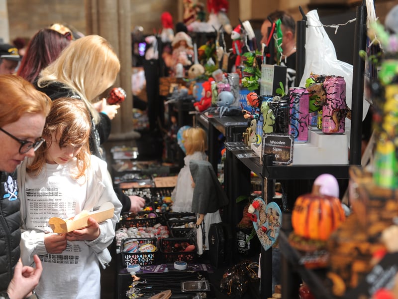 35 stalls were set up across Left Bank selling horror merch, clothing and accessories.