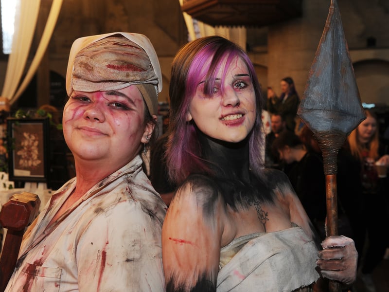 Madison Austin and Maddy Vaughan of Knottingley as characters from Silent Hill.