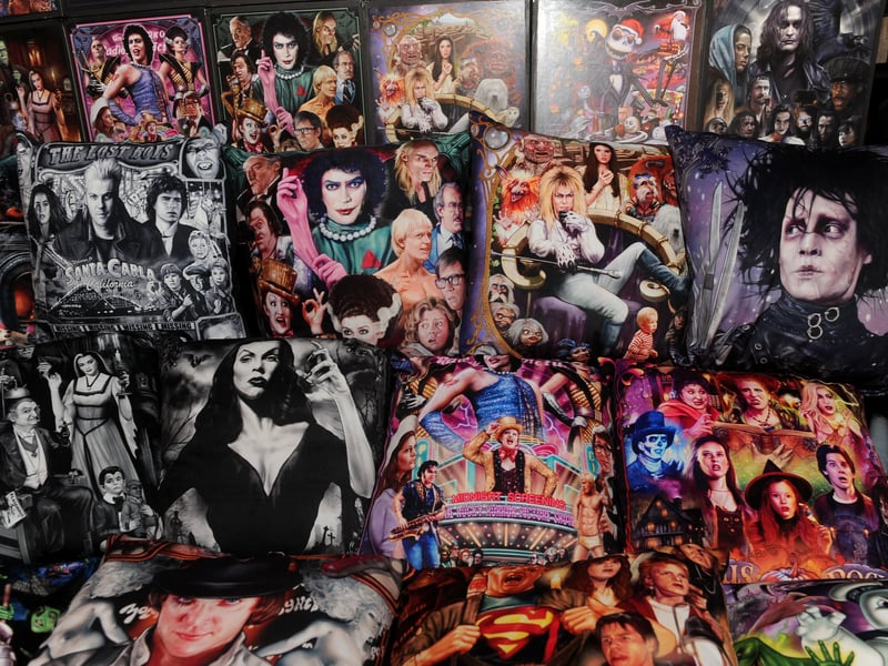 Cushions sporting iconic characters from throughout the horror movie genre.