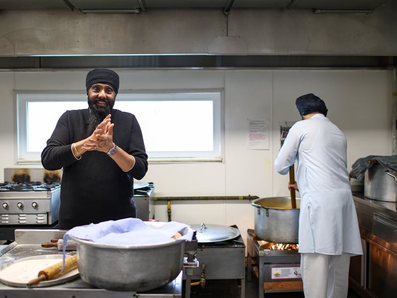 Chefs at work during Vaisakhi festival