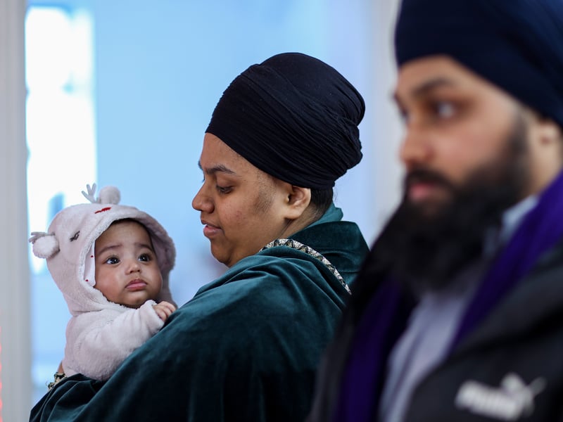 Families at the Vaisakhi festival