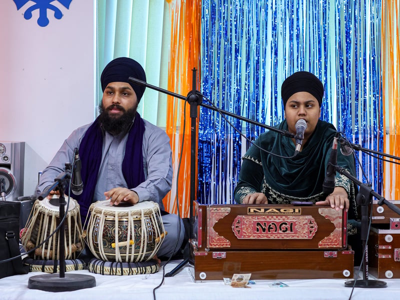 Musicians performing at the Vaisakhi festival.