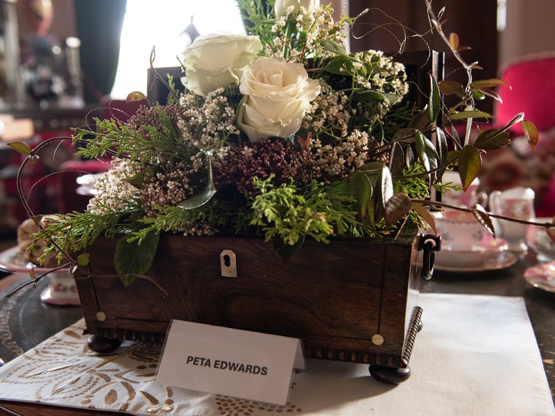 Imaginitive flower display by Peta Edwards.