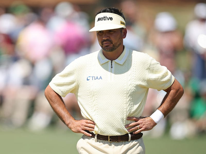 Jason Day of Australia plays the second hole.