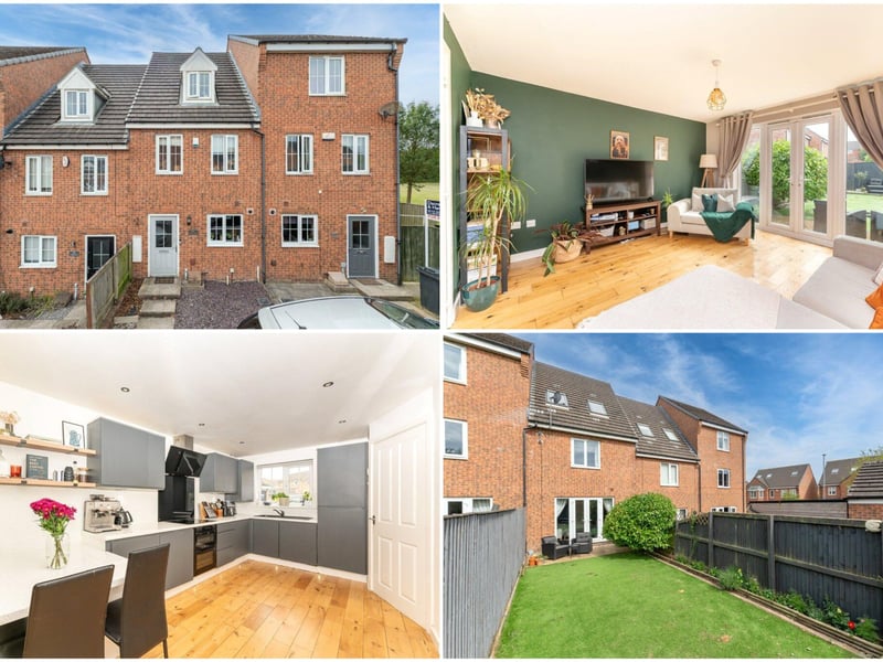 Beautifully presented three-bedroom townhouse arranged over three floors in the sought-after New Forest Village development. Features include a spacious dining kitchen with integrated appliances, bright living room opening onto a rear garden, and a top-floor master suite with dressing area and en suite. Benefits from garage, off-street parking and excellent access to Leeds, motorway links and White Rose Centre.