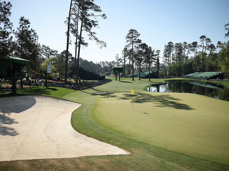 The 16th hole at Augusta.