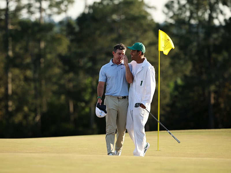 Rory McIlroy with his caddie Harry Diamond.