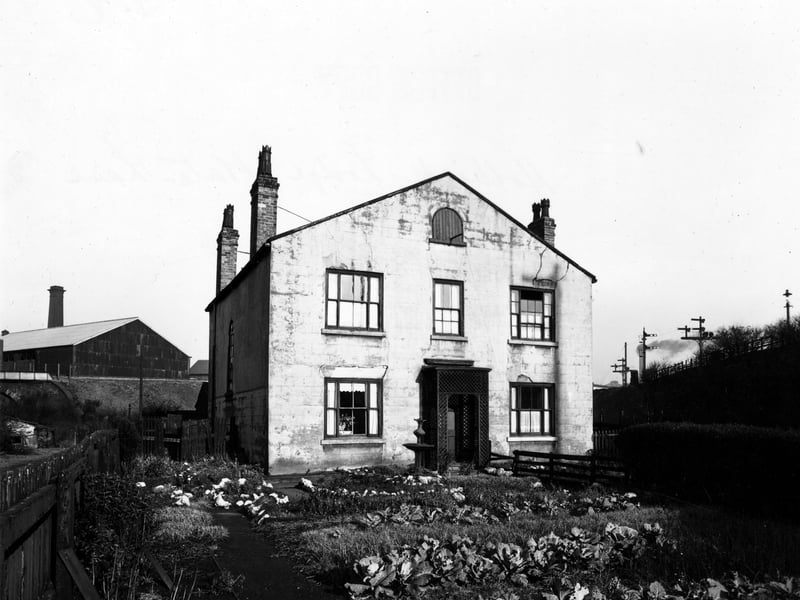 Holbeck Lodge pictured in November 1950 and built in 1804 for engineer Matthew Murray. His contribution to the engineering developments of the Industrial Revolution were tremendous. He was responsible for the world's first practical steam locomotive engines, machine tools and spinning machinery. This house was nicknamed 'Steam Hall' as Murray had installed steam central heating. This is now demolished.