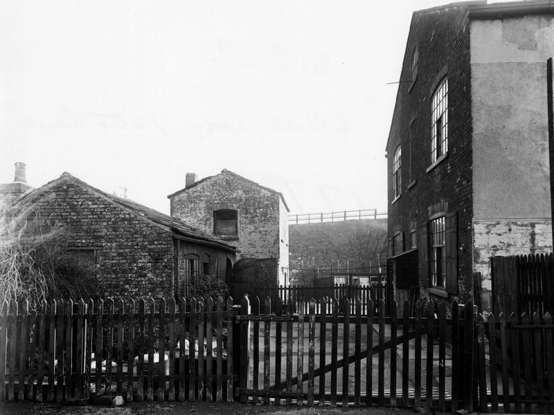 The rear view of Matthew Murray's house. It was built in 1804 and he installed steam central heating leading to the house being nicknamed 'Steam Hall'. Pictured in November 1950.