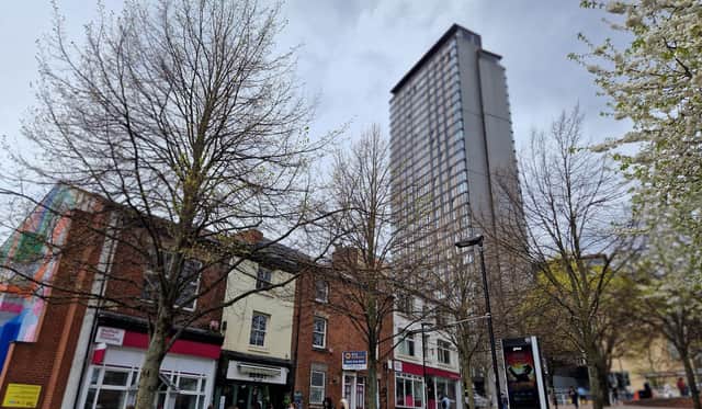 City Lofts, next to Arundel Gate, is Sheffield's tallest building. Photo: David Kessen, Iconic Media