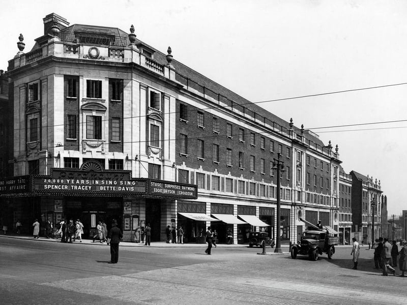 The Paramount Cinema on The Headrow at the junction with New Briggate. Pictured circa 1932.