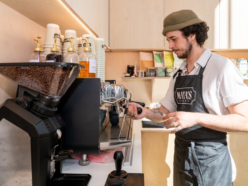 This is the first time Maya's Stores has opened a café in the North. 