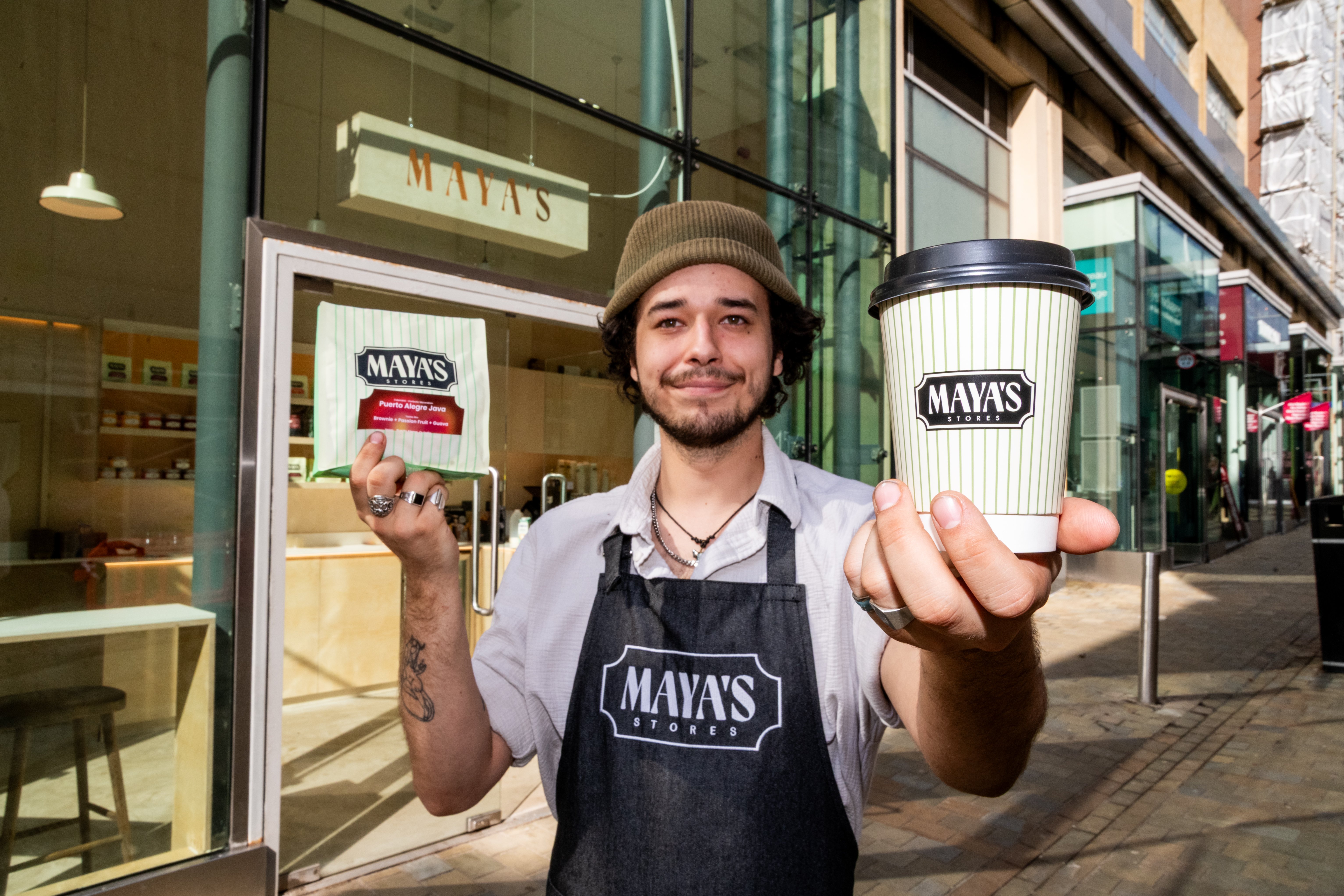 Maya's Stores is new independent café on Albion Street, Leeds city centre. 