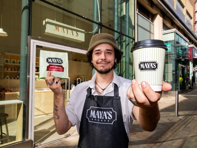 Maya's Stores is new independent café on Albion Street, Leeds city centre. 