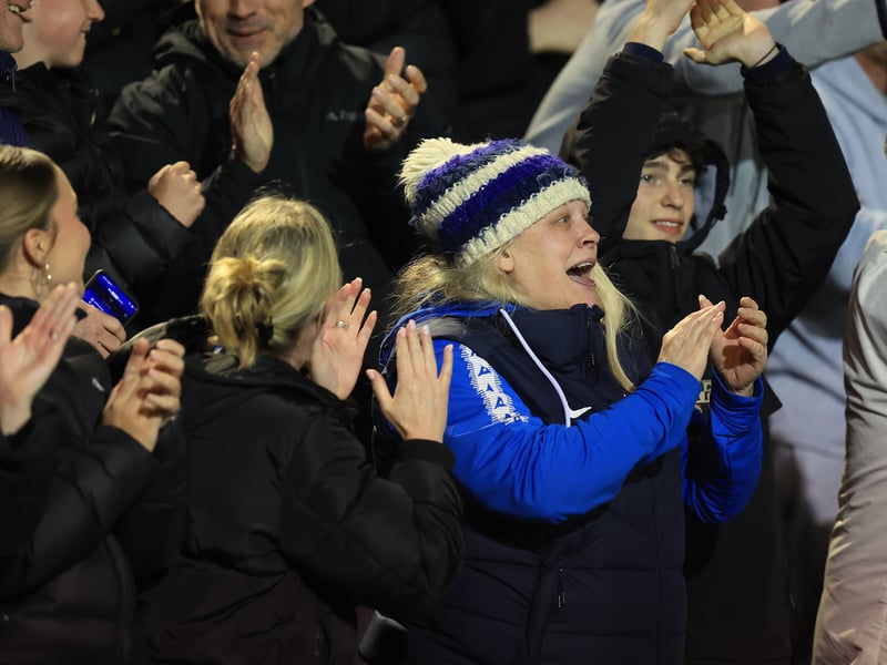Brilliant photos of jubilant Pompey faithful celebrating triumph over Ipswich Town under the lights at Fratton.
