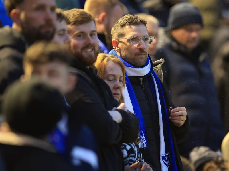 Brilliant photos of jubilant Pompey faithful celebrating triumph over Ipswich Town under the lights at Fratton.
