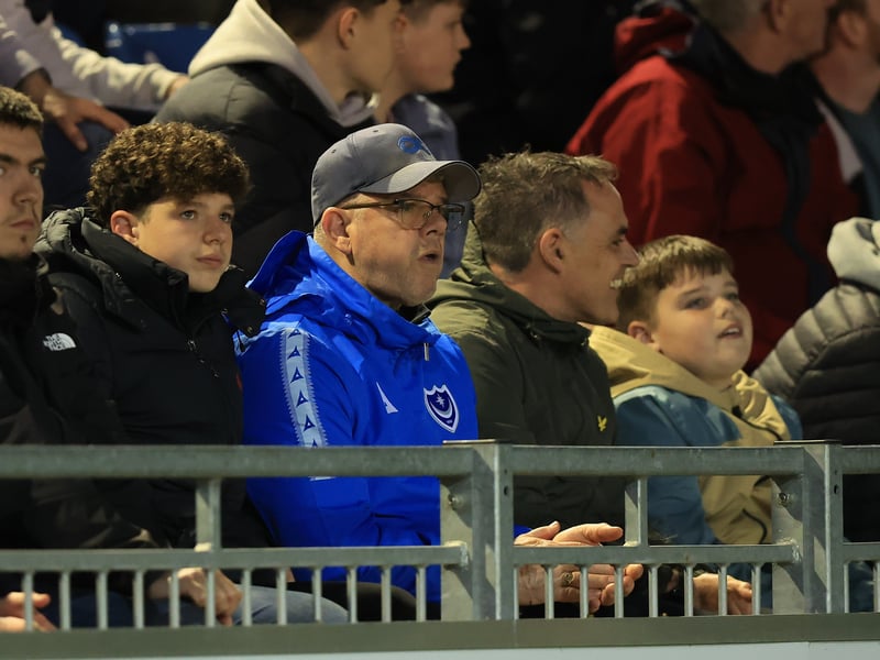 Brilliant photos of jubilant Pompey faithful celebrating triumph over Ipswich Town under the lights at Fratton.