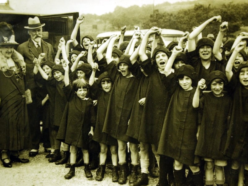 Girls at the holiday camp.