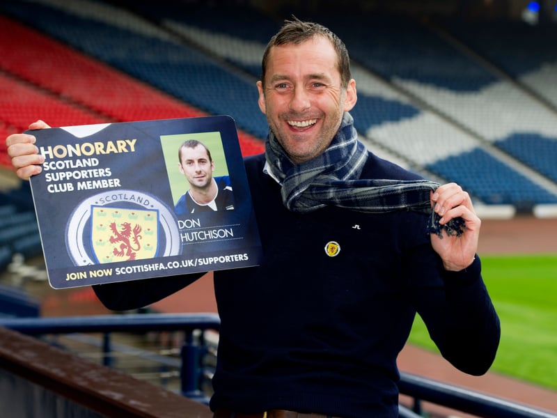Scorer of Scotland's last-ever goal at the old Wembley in the second leg of the Euro 2000 playoffs, Hutchinson was a big-game player for the national team who loved scoring important goals. Combative and effective in midfield, he scored the winner in a shock friendly win over Germany, though he is best remembered for the strike against the Three Lions.