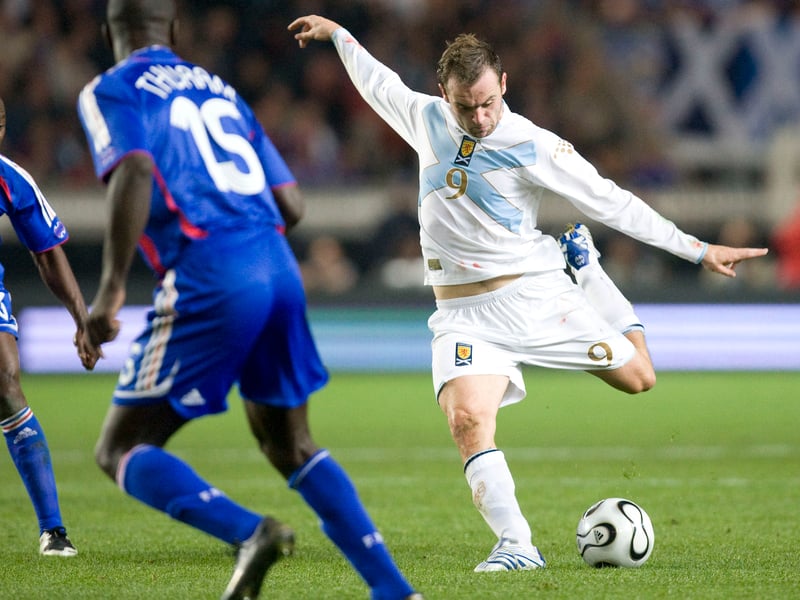 Up until Scotland's 4-2 win against Denmark in November, Scotland fans may have thought they'd never see a better goal than McFadden's long-range effort that sealed a monumental 1-0 against France in 2007. A ray of sunshine in a time of difficulty, ‘Faddy' was fearless and played with a swagger. He scored 15 goals in 48 caps and is considered by many to be their first Scotland hero.