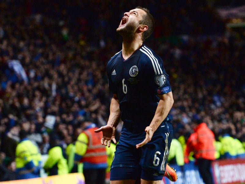 A technically brilliant player who had the ability to produce magic moments in a largely dull era for the Scotland national team, Maloney's Euro 2016 qualification campaign was up there with the best of the modern era, with the former Wigan Athletic winger scoring five goals in 10 games. Famously scored the winning goal against the Republic of Ireland at Celtic Park in 2014.