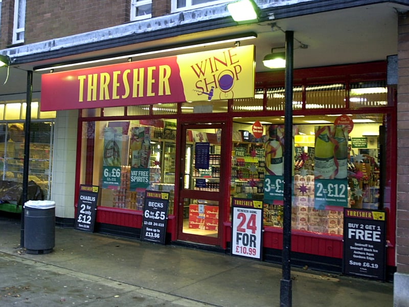 Thresher Wine Shop on Lidgett Lane pictured in December 2002.