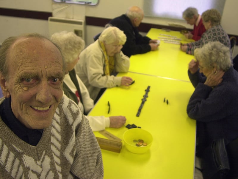 Tommy Atkin pictured at Brackenwood Community Centre in January 2003.