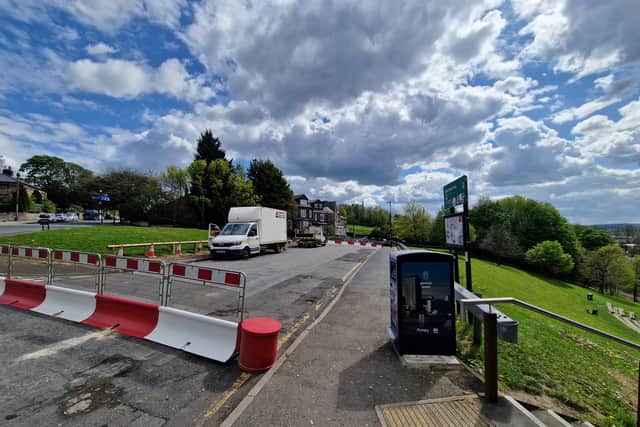 A section of South Street at Park Hill has been closed.