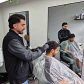 Barber Amir Aran has moved into one of the newly refurbished shop units on Devonshire Street, Sheffield. Photo: David Kessen, Iconic Media