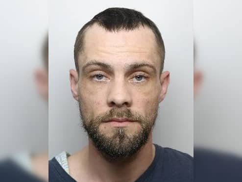 Callum Ripley, aged 33, of no fixed address has been jailed for shoplifting. Photo: South Yorkshire Police.  