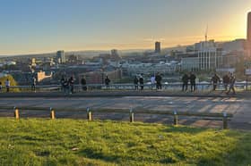 Coun Elle Dodd said it was 'fantastic' to see people enjoying the sunset from the top of Steel Steps following the road closure.
